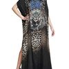 Roberto Cavalli Long Kaftan Silk Dress with Jaguar Print in Multicolor (multi) - Lyst