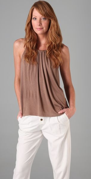 Tibi Jersey Tank - Lyst