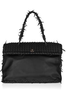 Bottega Veneta Frayed Intrecciato Leather Bag - Lyst