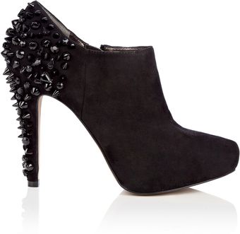 Sam Edelman Black Renzo Studded Suede Ankle Boot - Lyst