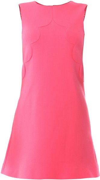 Goat Wool Crepe Dress in Pink - Lyst