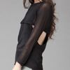 Stylestalker Hollow Layered Knit Top in Black - Lyst