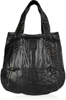 Beirn Jenna Studded Snakeskin Tote - Lyst