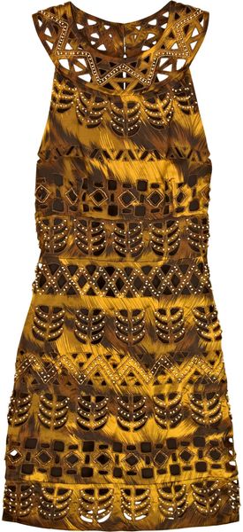 Diane Von Furstenberg Asuka Silk Shift Dress in Yellow - Lyst