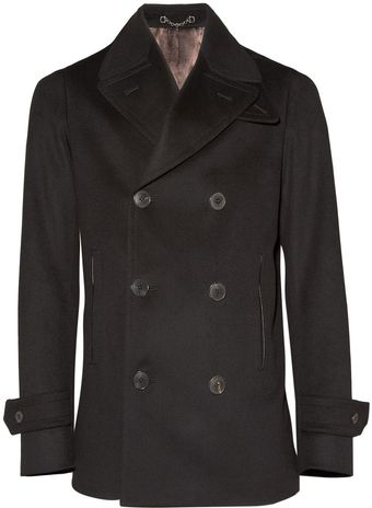 Gucci Wool Pea Coat - Lyst