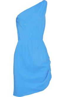 Halston Heritage Silk-chiffon One-shoulder Dress - Lyst