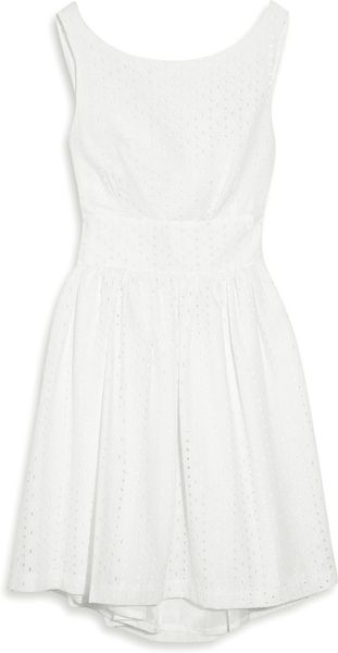 Sara Berman Broderie Anglaise Cotton-blend Dress - Lyst