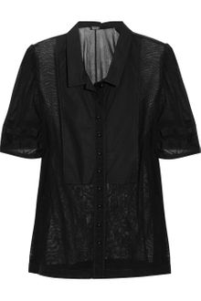 Sonia By Sonia Rykiel Paneled Cotton-tulle Blouse - Lyst