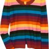 Sonia By Sonia Rykiel Striped Merino Wool Cutout Sweater in Multicolor (red) - Lyst