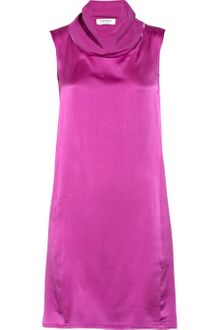 Yves Saint Laurent Cowl-neck Silk-satin Dress - Lyst