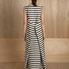 Jil Sander Womens Bloc Striped Gigantic Gown in Black - Lyst