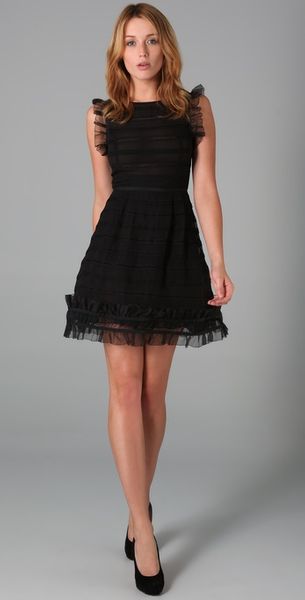 RED Valentino Sleeveless Dress with Ruffles - Lyst