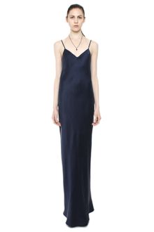 T By Alexander Wang Silk Charmeuse Long Dress - Lyst