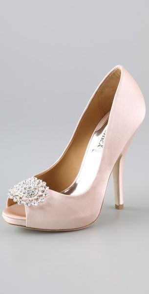 Badgley Mischka Lissa Satin Pumps - Lyst