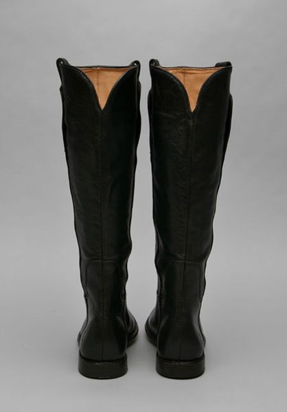 frye black tall riding boot