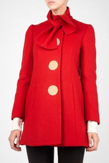Moschino Cheap & Chic Bow Neck Swing Coat - Lyst