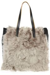 Marni Shearling and Wool Tote