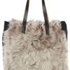 Marni Shearling and Wool Tote in Gray - Lyst