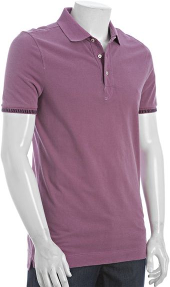 Fendi Purple Cotton Piqué Zucchino Trimmed Polo - Lyst