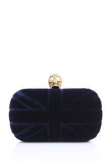 Alexander McQueen Velvet Britain Clutch - Lyst