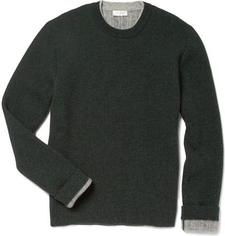 Balenciaga Ribbed Wool Sweater in Green for Men - Lyst