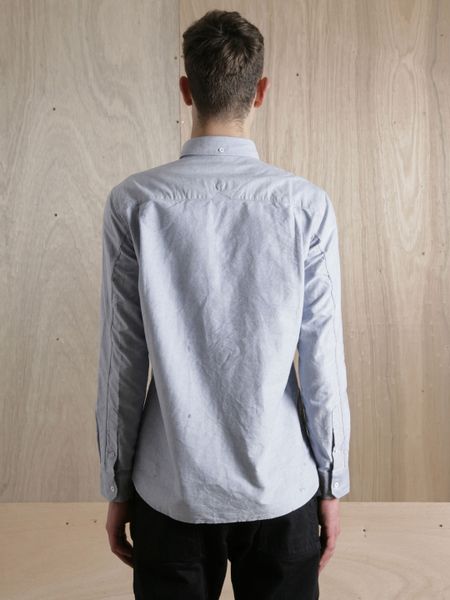 nonnative mens heavy cotton oxford shirt in blue for men light pink polo shirt