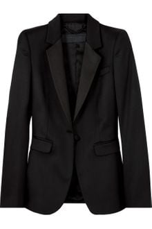 Burberry Prorsum Satin-trimmed Wool-blend Blazer - Lyst