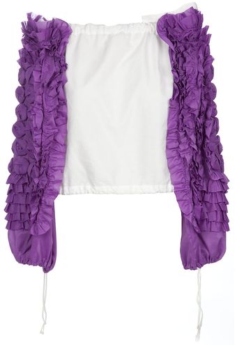 Comme Des Garçons Archive Frill Sleeve Top - Lyst