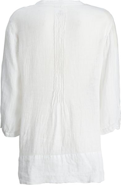 John Lewis Women Gauze Tunic Top White in White | Lyst