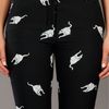 Miu Miu Cat Print Silk Trouser in Black - Lyst