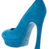 Yves Saint Laurent Peep Toe Shoe in Blue - Lyst