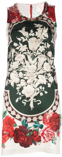  Printed Shift Dress 