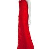 Oscar De La Renta Embroidered Floral Lace Strapless Gown in Red (floral) - Lyst