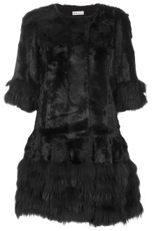 RED Valentino Chinese Racoon and Goat Coat - Lyst