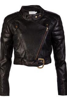 Shakuhachi Leather Paneled Biker Jacket - Lyst