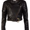 Shakuhachi Leather Paneled Biker Jacket in Black - Lyst