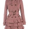 Valentino Frill Trench Coat in Purple (mauve) - Lyst