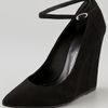 Giuseppe Zanotti Suede Wedge Pumps with Ankle Strap in Black - Lyst