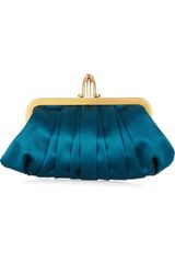 Christian Louboutin Loubi Croissant Satin Clutch