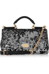 Dolce & Gabbana Sequined Leather Tote
