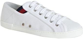  White Canvas Cap Toe Sneakers 