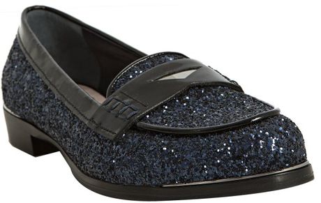 miu miu glitter loafers