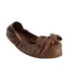 Miu Miu Coconut Leather Stitched Bow Detail Flats in Brown (coconut) - Lyst