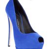 Giuseppe Zanotti Peep Toe Platform Shoe in Blue - Lyst