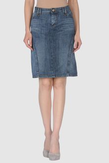 Versace Jeans Couture Denim Skirt - Lyst