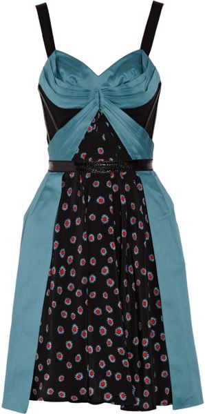Z Spoke By Zac Posen Printed Silkchiffon Dress in Multicolor (floral) - Lyst