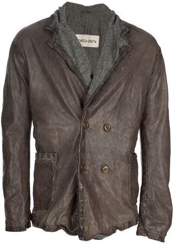 Crinkle Leather Jacket 