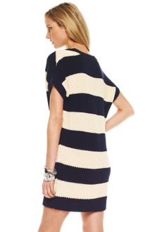 Michael Kors Michael Striped Sweater Dress - Lyst