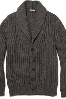 Bottega Veneta Heavy Knit Wool-blend Cardigan - Lyst