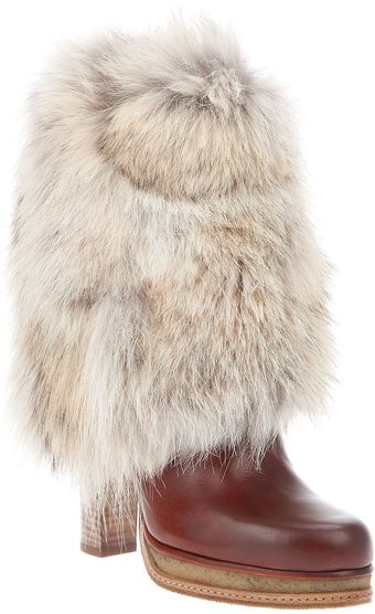 D&G Fur Cover Boot - Lyst
